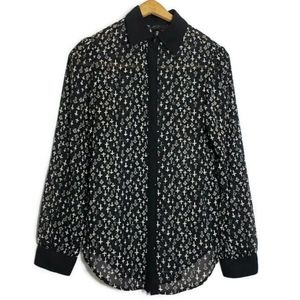 Goth Black Sheer Top Crosses Small …